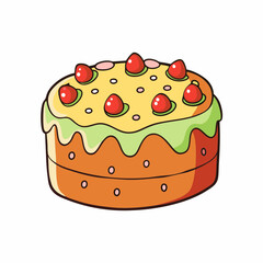 vector illustration of a cake