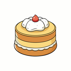 vector illustration of a cake