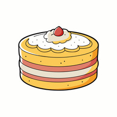 vector illustration of a cake