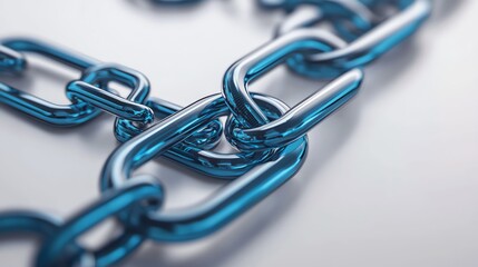 Fototapeta premium Detailed Chain Link Showing Connection and Strength for Business Use