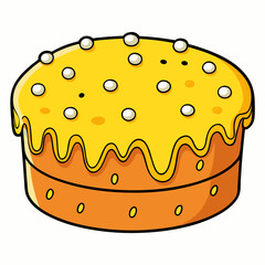 vector illustration of a cake
