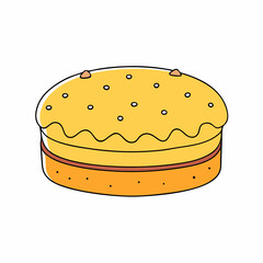 vector illustration of a cake
