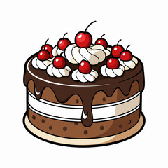 chocolate cake with cherry