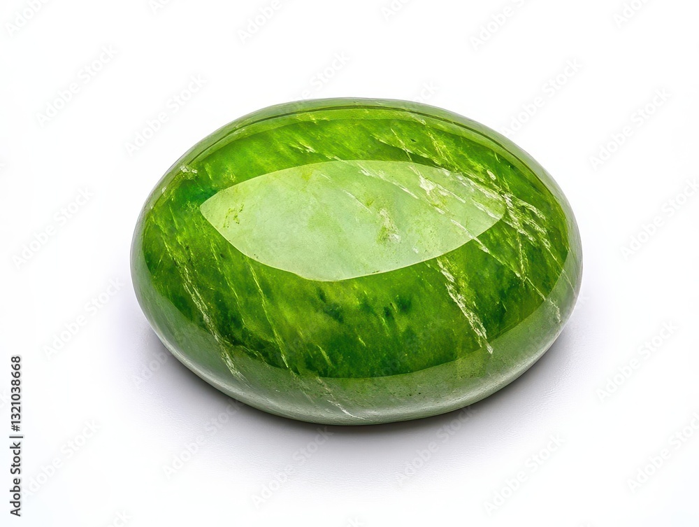 Poster stunning green gemstone sparkling under natural light with intricate facets and deep vivid color dis