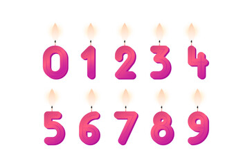 Pink birthday candles.