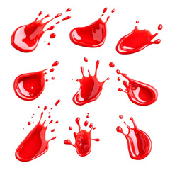 Red Liquid Splatter Dynamic Energy Intense Color