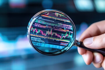 A magnifying glass held by a hand with another magnifying glass inside for a unique perspective on observation techniques
