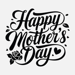 Obraz premium Happy mother's day Typography Design