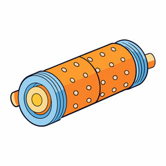 vector illustration of a foam roller
