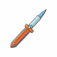 vector illustration of a stiletto sword