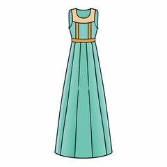 vector illustration of a wedding dress
