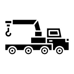 Fototapeta premium Crane truck Icon