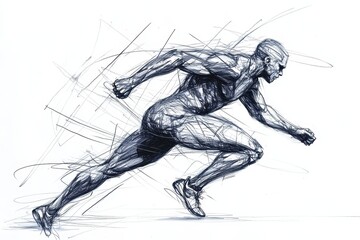 Dynamic Human Figure in Motion Capturing Energy and Speed