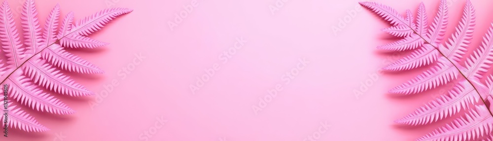 Aufkleber a vibrant display of pink leaves against a soft pink background creating a charming and whimsical ae
