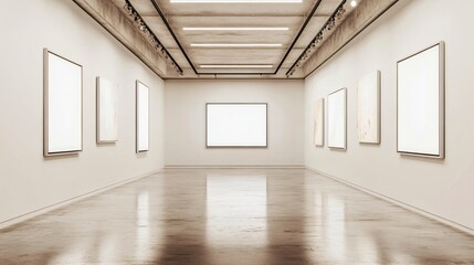 Obraz premium Professional Blank Billboard Template for Art Galleries: Display and Advertisement