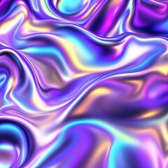 Obraz premium Abstract fluid 3d renders holographic iridescent neon curved waves in motion on a dark background. Gradient design element for banners. Modern colorful flow poster. 