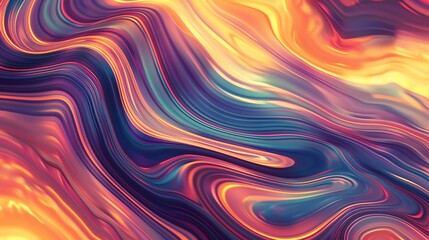 Abstract background with swirling, flowing, and transparent lines of purple, orange, and yellow.