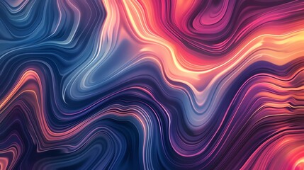 Fototapeta premium Abstract background with swirling, flowing, and transparent lines of blue, pink, and orange.