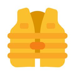 Life jacket flat icon