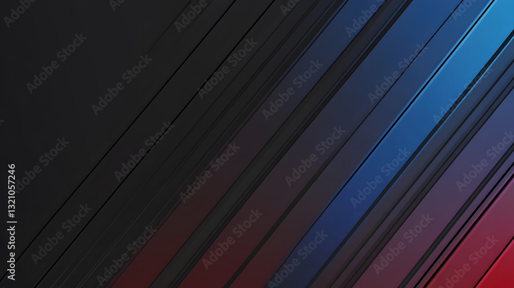 Poster abstract image of diagonal lines with varying color gradients