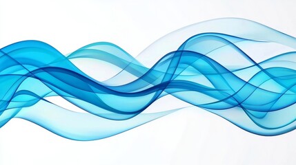Naklejka premium Captivating Blue Smoke Waves An Rendering of Interweaving Fluid Motions