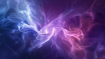 Fototapeta premium An abstract background with swirling, flowing, and transparent lines of blue and purple.