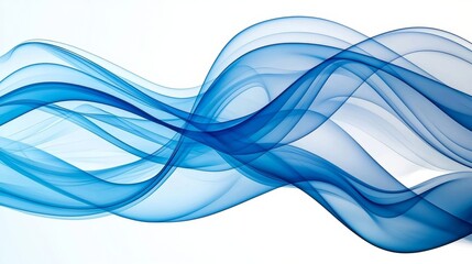 Fototapeta premium Ethereal Blue Smoke Swirling into Delicate Intricate Patterns of Light and Motion