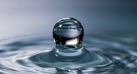 Water droplet splash in high detail