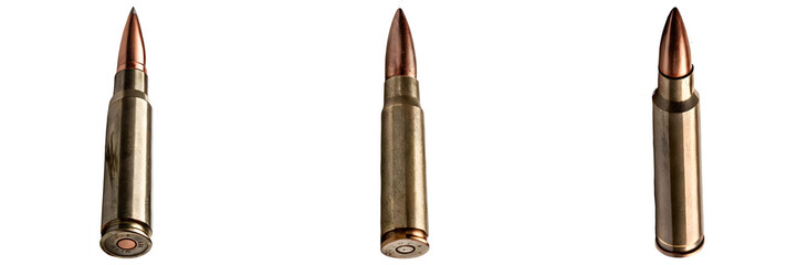 set of dark bullet trace with bullet isolated on white or transparent background, png