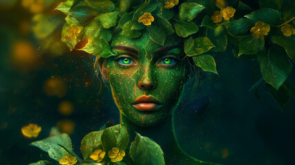 Portrait of Gaia or mother nature
