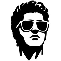 Silhouette illustration of a face