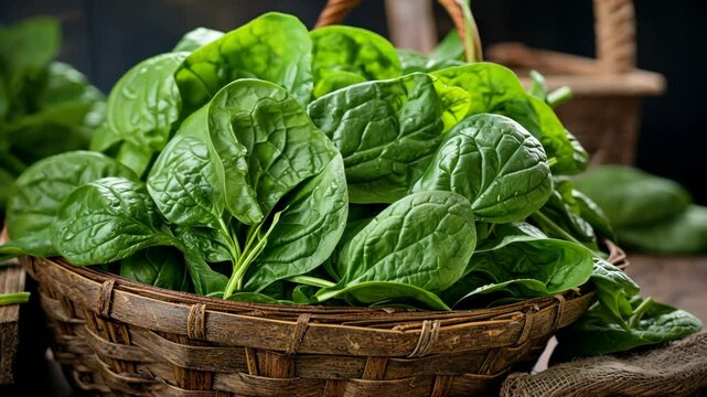 Natural organic spinach