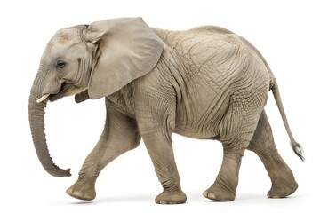 Fototapeta premium African elephant isolated on white
