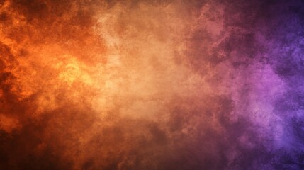 Abstract smoky blend of orange and purple hues