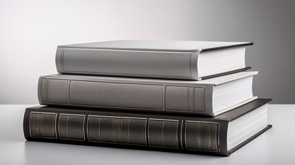 Stacked Books Mockup &ndash; Neat Hardcover Arrangement
