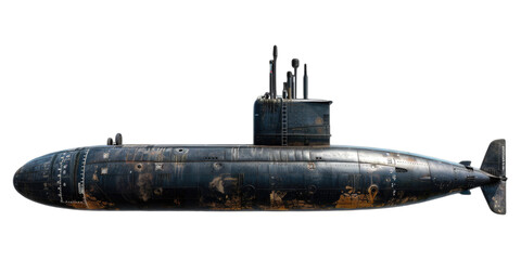 Fototapeta premium Vintage Submarine Isolated
