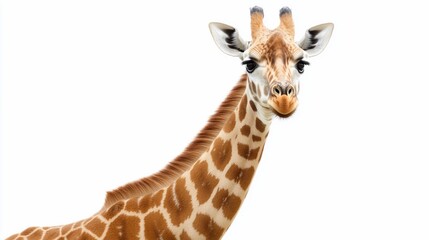 Obraz premium Close-up of a giraffe's head and neck