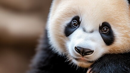 Fototapeta premium Close-up of a panda's serene face