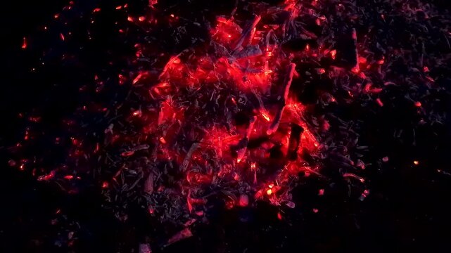 A fire burning outside ash danger