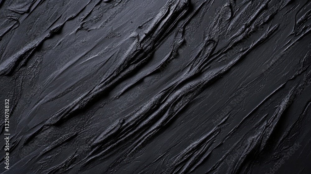 Poster textured black paint or mud background with dynamic diagonal lines and deep shadows.