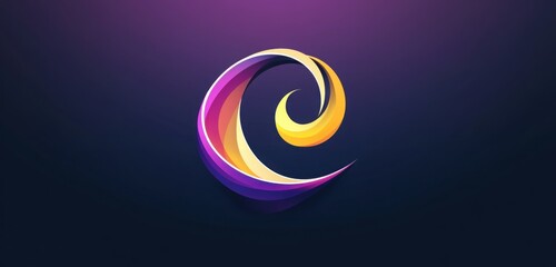 Professional fitness coaching logo with elegant curves and vibrant energetic hues