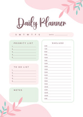 Floral daily planner