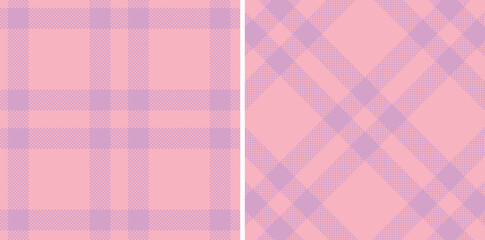 Spring Light Soft Pink & Cool Light Lavendar Seamless Madras Plaid Textile Design
