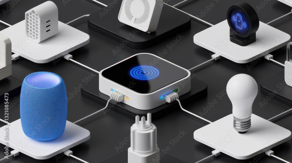 Poster smart home network: interconnected devices and seamless automation