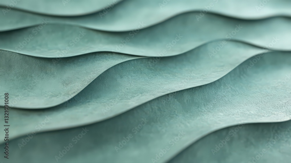Poster teal undulating wave texture abstract background