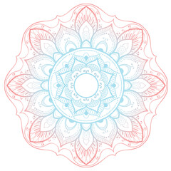 Circular pattern in form of flower mandala. Vintage decorative elements. Oriental pattern, vector illustration.