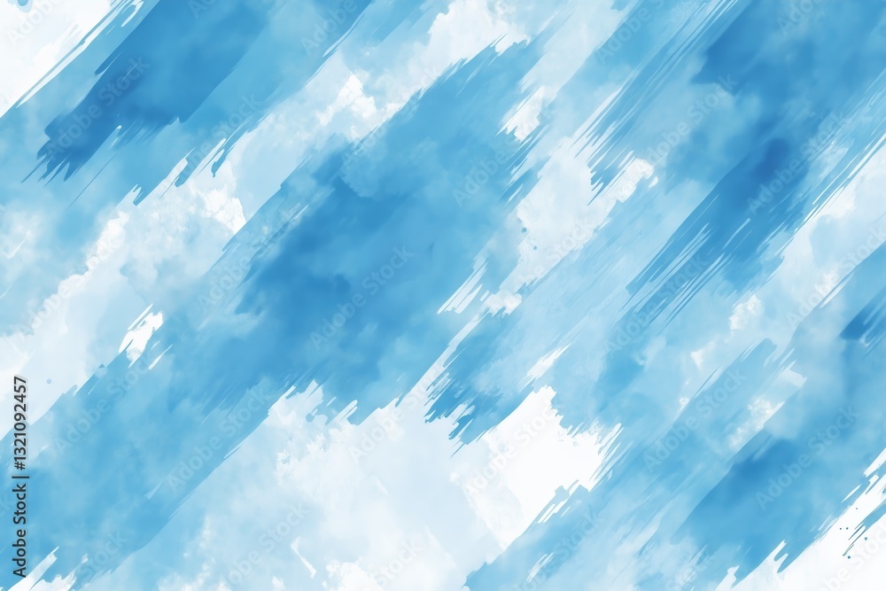 Poster light blue watercolor stripes a collection of handdrawn watercolor strokes and rectangle shapes with