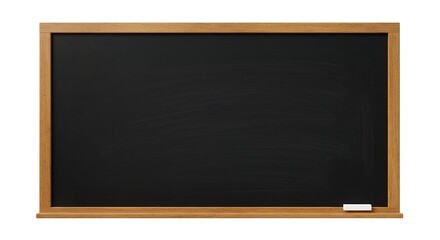 Empty Wooden Framed Chalkboard Ready for Learning and Writing Notes Blank Blackboard for Education