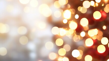 Obraz premium Festive bokeh lights, warm tones, celebratory feel