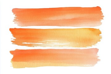 orange watercolor stripes A collection of handdrawn watercolor strokes and rectangle shapes with an artistic uneven texture Suitable for artistic border templates and design projects